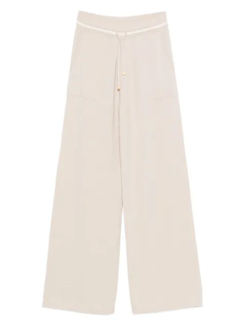 Eleventy ribbed drawstring trousers Neutrals L86PANJ01MAG0L037