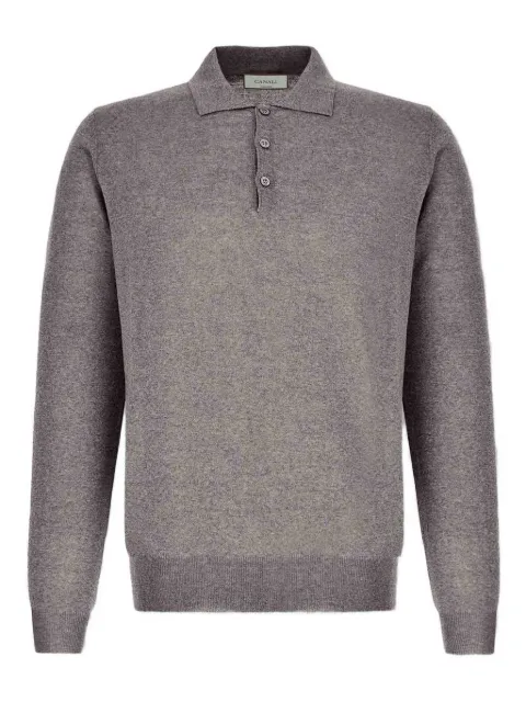 Canali polo-neck long-sleeved sweater Neutrals C0017MK01149