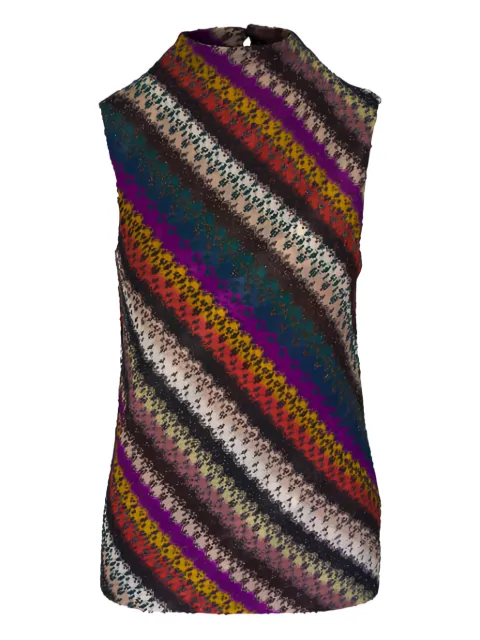 Missoni diagonal striped knitwear Brown DS25WK0CBR012OS72LE