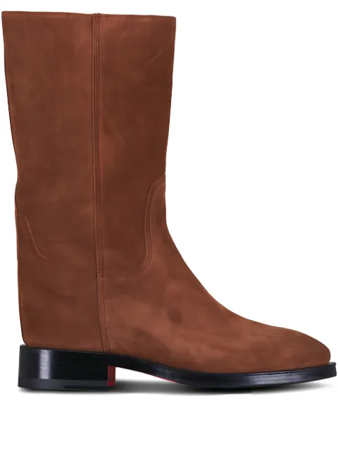 Santoni round toe heeled boots Brown FLEECESPYLM31