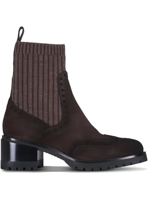 Santoni Ferret round-toe boots Brown FERRETHWOT50