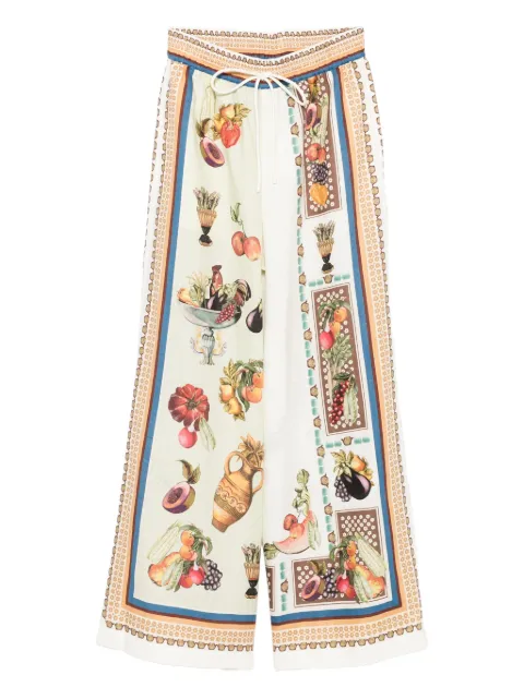 ALEMAIS graphic-print drawstring trousers Neutrals 5601P