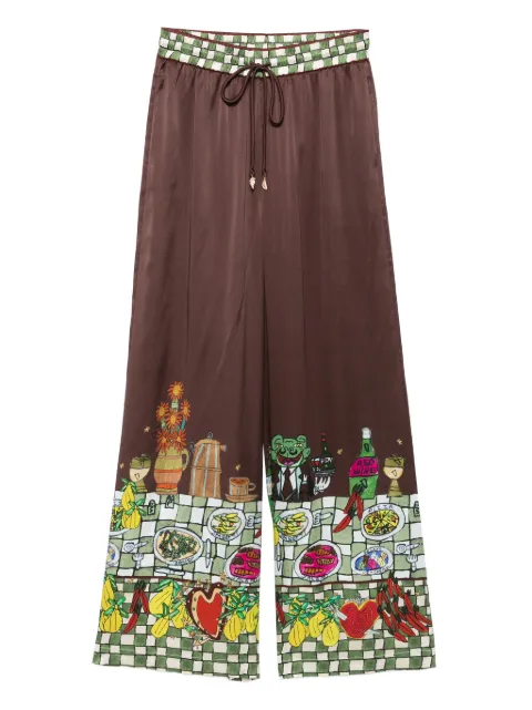 ALEMAIS drawstring-waist printed trousers Brown 5831P