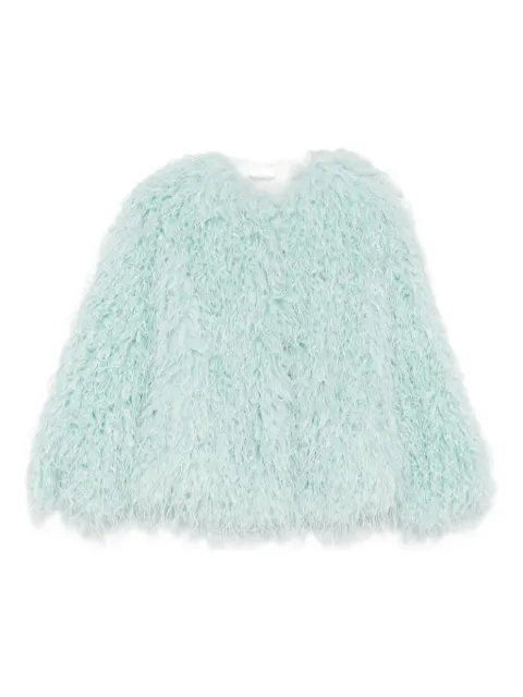 Forte Forte wave faux-fur jacket Green 14000MYCOAT