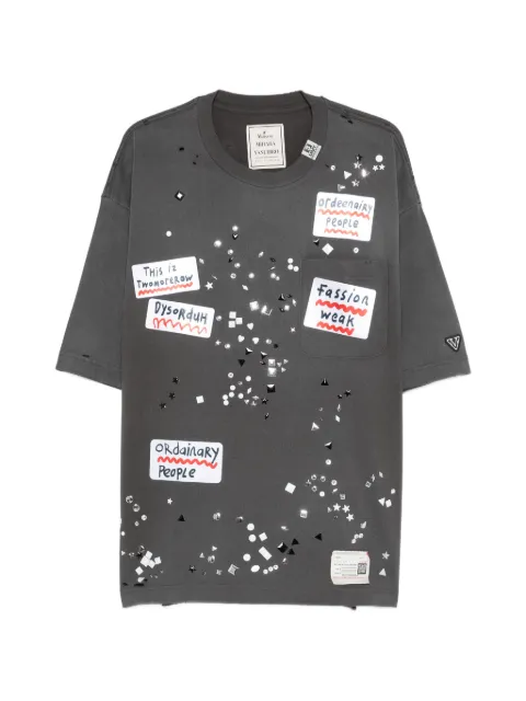 Maison MIHARA YASUHIRO sticker-embellished T-shirt Grey A16TS592