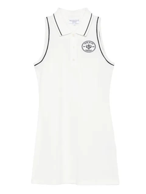 Sporty & Rich embroidered-logo polo mini dress White DR00760666WH50
