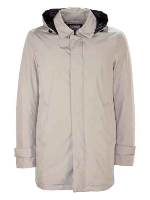 Herno concealed-fastening hooded jacket Grey PI001242U128409436