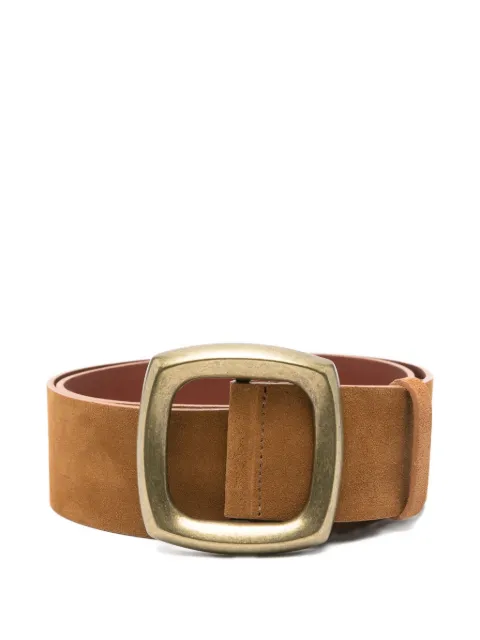 Ba&Sh Bianca suede square-buckle belt Brown 2H25BIAN