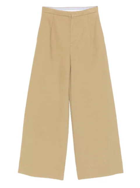 Jejia pleated-front wide-leg trousers Neutrals MJD223ATEX46
