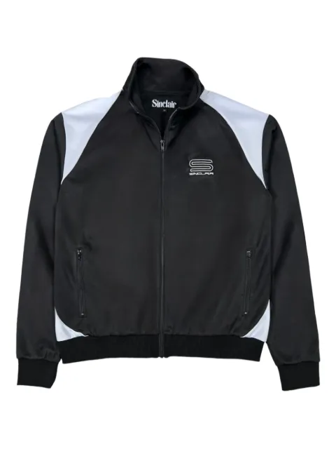 Sinclair SMT190 logo-embroidered panelled track jacket Black SMT190