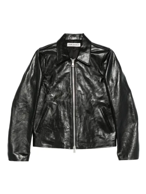 OUR LEGACY leather zip-front jacket Black W4239MTD