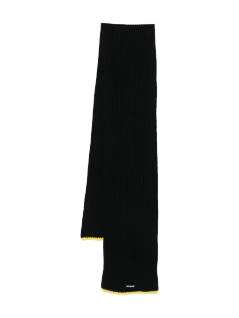 MSGM ribbed-knit scarf Black 3942MDK03257985