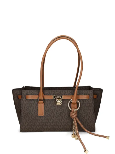 Michael Kors monogram logo-plaque tote bag Brown 30F5GNXT0B