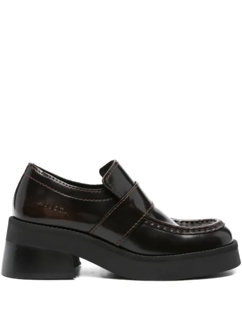 Miista Lib leather platform loafers Brown E83770
