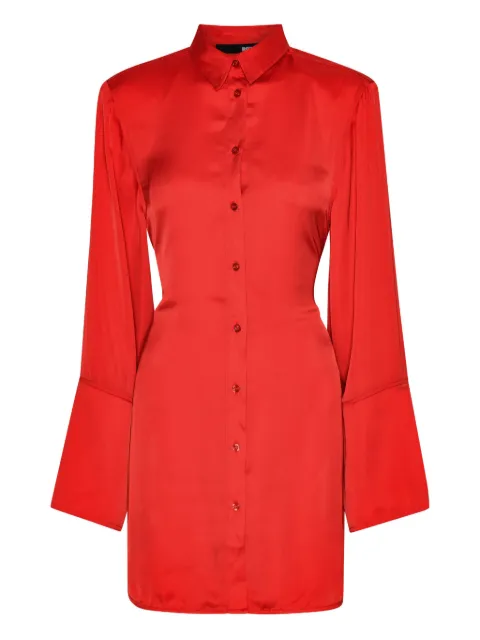 ROTATE BIRGER CHRISTENSEN tie-back shirt mini dress Red 1146463017