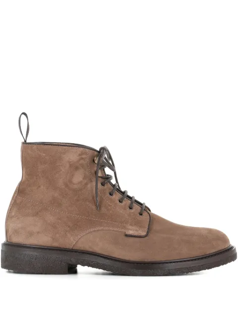 Henderson Baracco lace-up suede boots Neutrals 85501S0