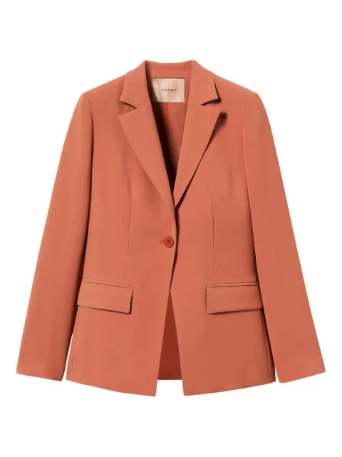TWINSET back-vent single-breasted blazer Orange 252TP2162