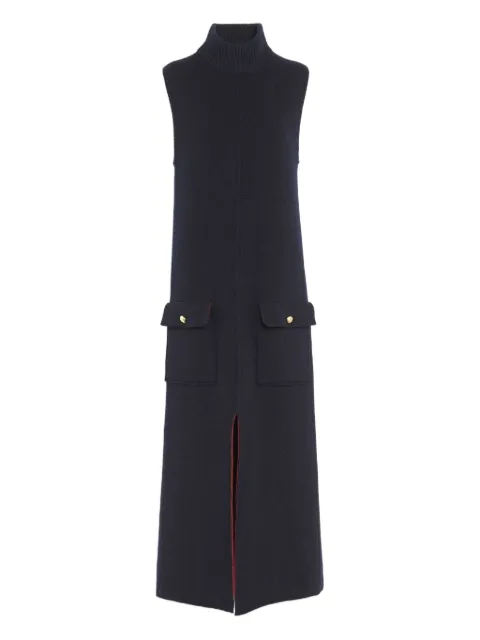 Barrie turtleneck pocket midi dress Black C306420