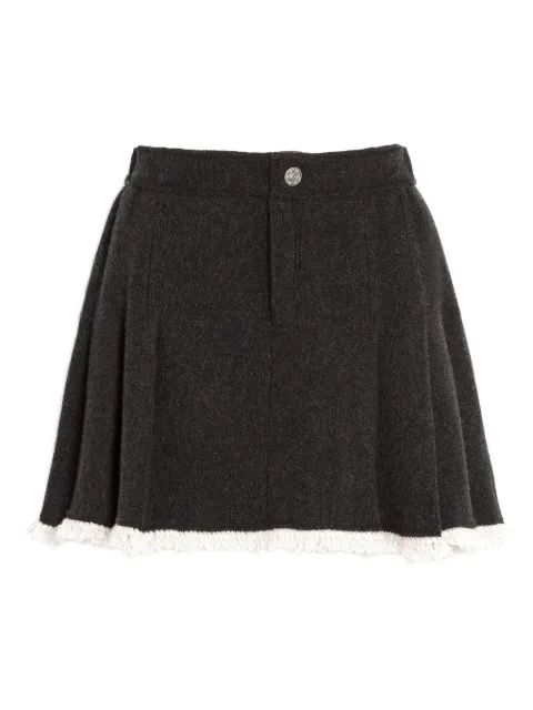 Barrie pleated cashmere-blend mini skirt Black C301557