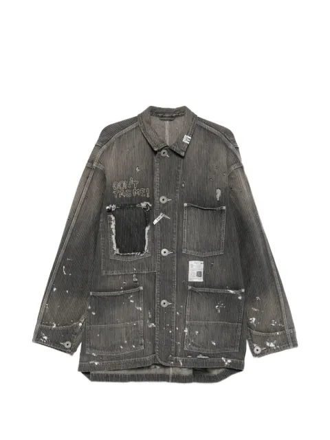 Maison MIHARA YASUHIRO stripe denim jacket Black J16BL127