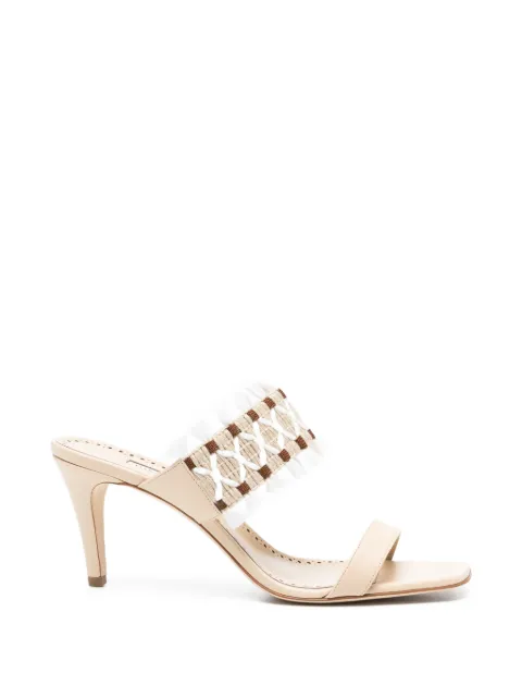 Manolo Blahnik raffia efeso sandals Neutrals 1263047