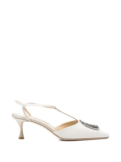 Manolo Blahnik Takal embellished sandals Neutrals 1263131