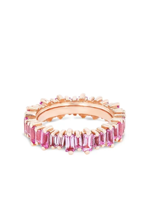 Suzanne Kalan 18CT rose gold pink sapphire eternity band Gold BAR408RG6PINK