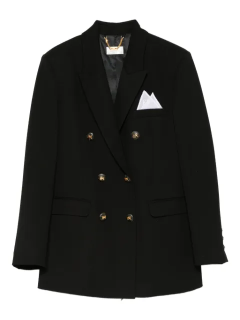 Elisabetta Franchi double-breasted golden-button blazer Black GI16156E2