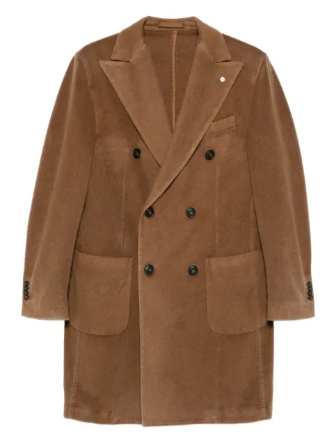 L.B.M. 1911 double-breasted patch-pocket coat Brown 5550337464