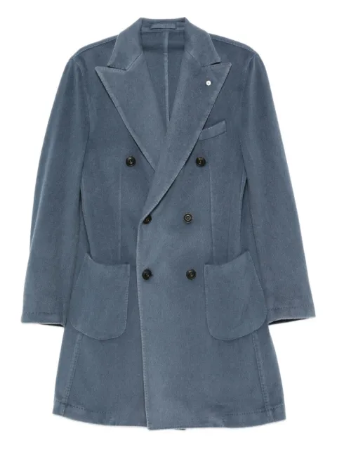 L.B.M. 1911 double-breasted patch-pocket coat Blue 55503057464