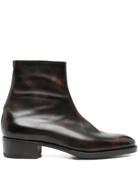 John Lobb leather zipped ankle boots Brown 914183L2Y