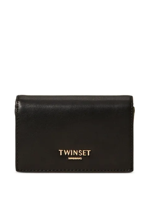 TWINSET logo-appliqué wallet Black 252TL8013