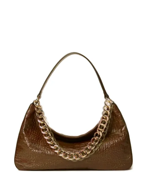 TWINSET Liliane crocodile-effect chain shoulder bag Green 252TD8252
