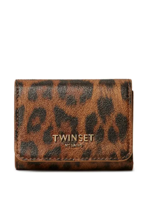 TWINSET leopard-print wallet Brown 252TL8015