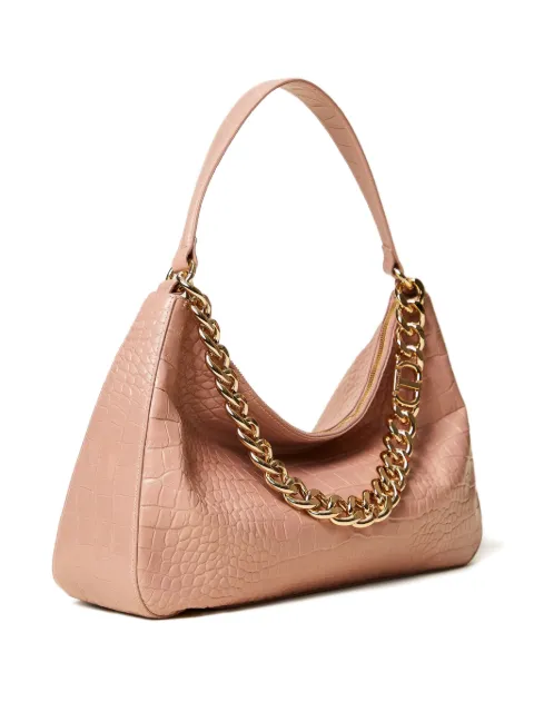 TWINSET Liliane crocodile-effect chain shoulder bag Pink 252TD8252