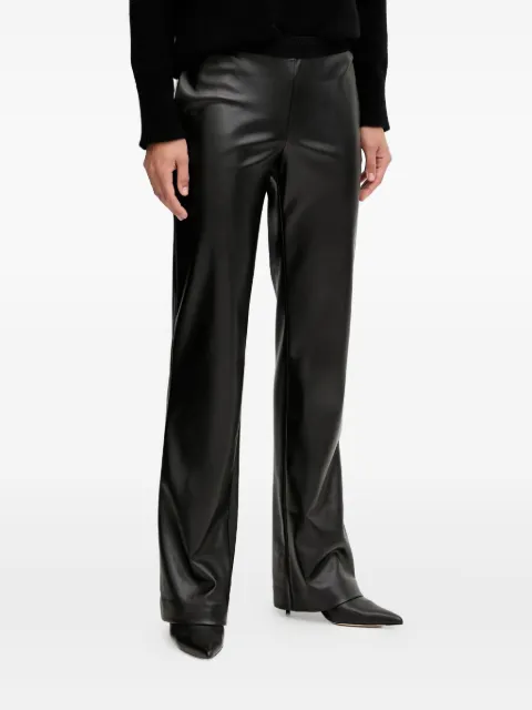 ERMANNO FIRENZE logo-waist straight trousers Black 57TP037E5B