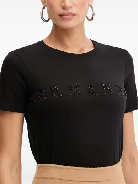 ERMANNO FIRENZE logo-lettering crew-neck T-shirt Black 57TL012EE2R