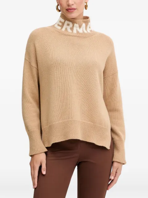 ERMANNO FIRENZE high-neck long-sleeve sweater Neutrals 57TM027EO1