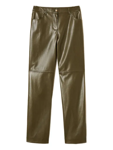 TWINSET panelled zip-fastening trousers Green 252LI2EBB