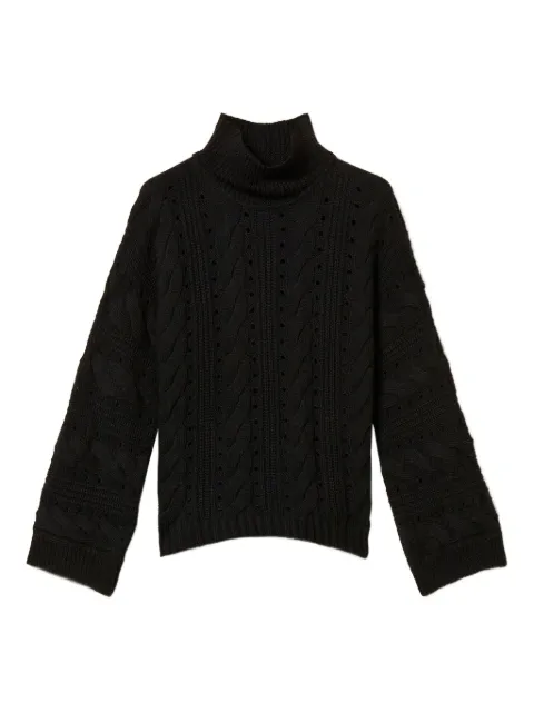 TWINSET cable knit sweater Black 252TT3101