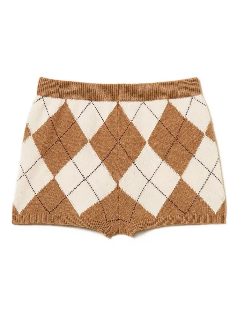 TWINSET diamond-pattern shorts Brown 252TS3402