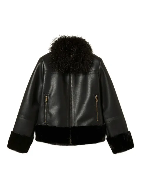 TWINSET faux-leather coat Black 252TP2410