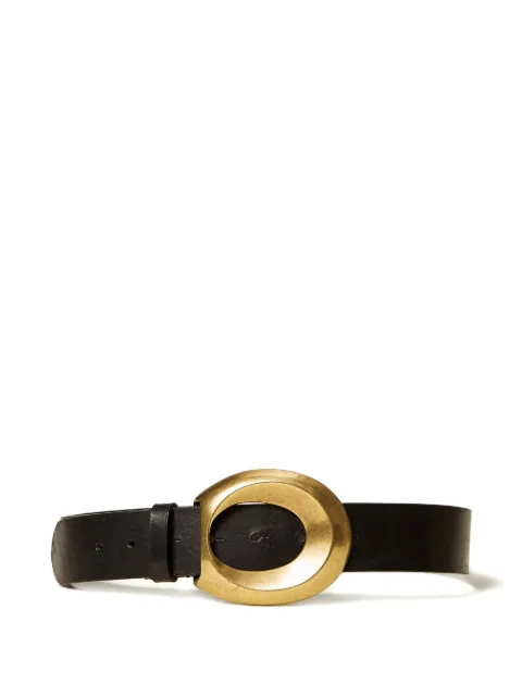TWINSET oval-buckle leather belt Black 252TS5BBB