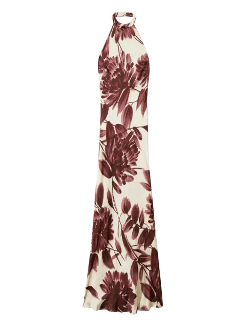 TWINSET floral-print halterneck maxi dress Red 252TP2705