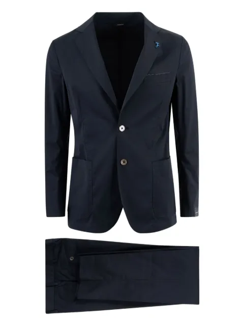 Tombolini two-button patch-pocket suit Blue A116EHP17R