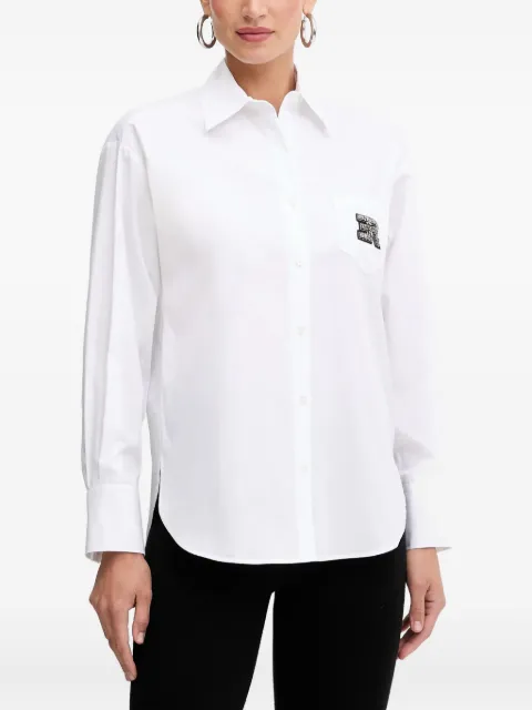 ERMANNO FIRENZE logo-detail long-sleeve shirt White 57TK014E31
