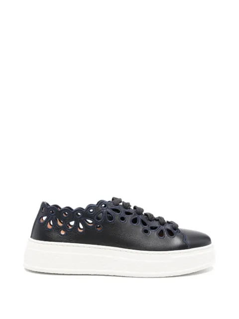 AGL laser-cut scalloped sneakers Blue D946009PGKA076