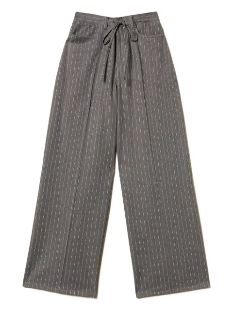 TWINSET pinstriped tie-waist palazzo pants Grey 252TT2440