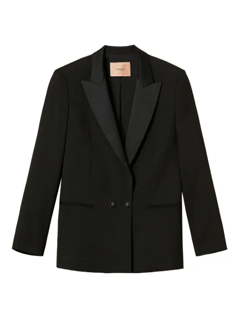 TWINSET long-sleeve double-breasted blazer Black 252TT2121