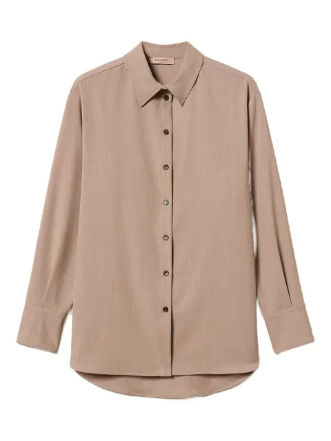 TWINSET side-slits shirt Brown 252TF2040